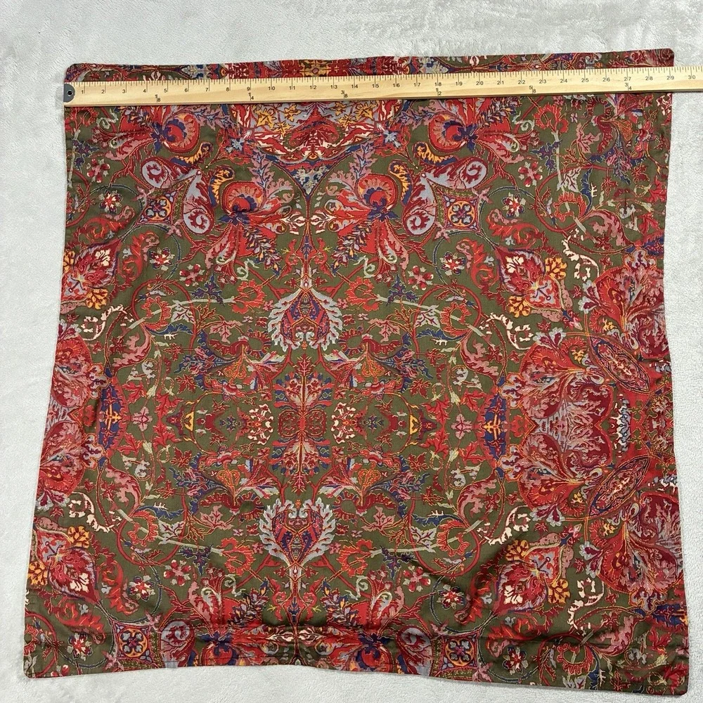 Ralph Lauren Home Galahad Euro Pillow Sham Cotton Paisley 29x29 Moody Maximalism
